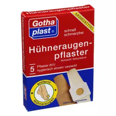 GOTHAPLAST Cornmed mısır alçıları 2x6 cm, 5 adet GOTHAPLAST Cornmed mısır alçıları 2x6 cm, 5 adet