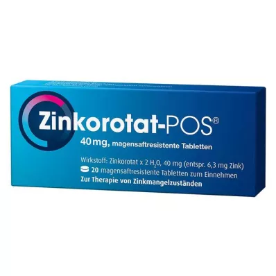 ZINKOROTAT POS enterik kaplı tabletler, 20 adet ZINKOROTAT POS enterik kaplı tabletler, 20 adet