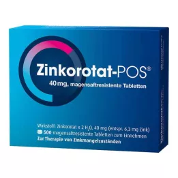 ZINKOROTAT POS enterik kaplı tabletler, 500 adet