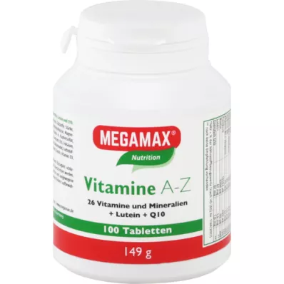 MEGAMAX Vitamin A-Z+Q10+Lutein Tablet, 100 Kapsül