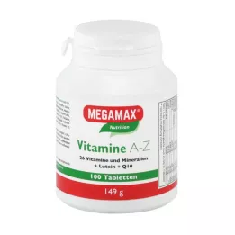 MEGAMAX Vitamin A-Z+Q10+Lutein Tablet, 100 Kapsül