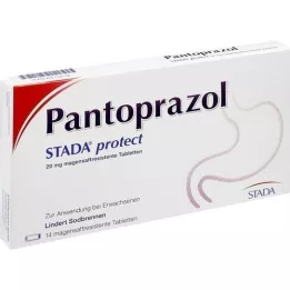 PANTOPRAZOL STADA 20 mg enterik kaplı tabletleri korur, 14 adet