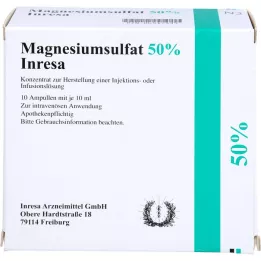 MAGNESIUMSULFAT Enj.-/İnf.L. için %50 Inresa Konsantresi, 10X10 ml