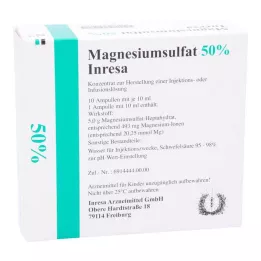 MAGNESIUMSULFAT Enj.-/İnf.L. için %50 Inresa Konsantresi, 10X10 ml
