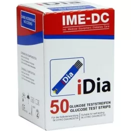 IDIA IME-DC Kan şekeri test şeritleri, 50 adet