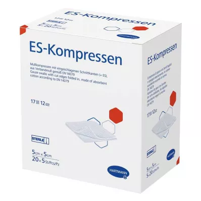 ES-KOMPRESSEN steril 5x5 cm 12x toplu paket, 20X5 adet