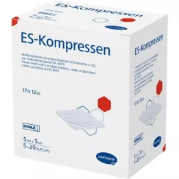 ES-KOMPRESSEN steril 5x5 cm 12x toplu paket, 5X20 adet