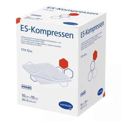 ES-KOMPRESSEN steril 10x10 cm 12x toplu paket, 20X5 adet ES-KOMPRESSEN steril 10x10 cm 12x toplu paket, 20X5 adet