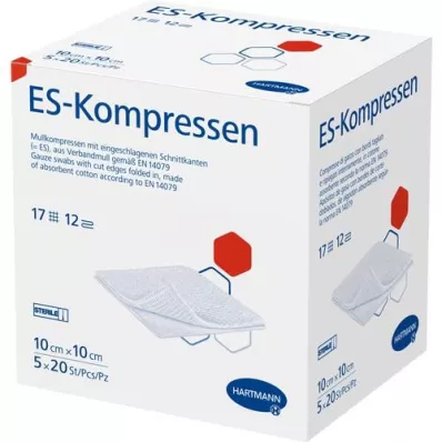 ES-KOMPRESSEN steril 10x10 cm 12x toplu paket, 5X20 adet