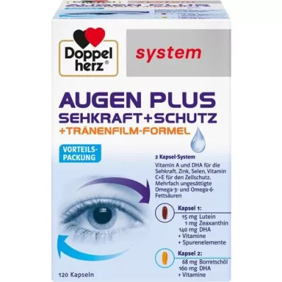 DOPPELHERZ Eyes plus vision+protection system kapsülleri, 120 adet