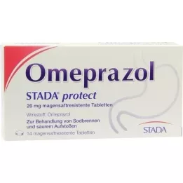OMEPRAZOL STADA 20 mg enterik kaplı tabletleri korur, 14 adet