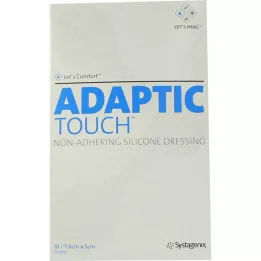 ADAPTIC Touch 5x7,6 cm yapışmayan silikon yara örtüsü, 10 adet