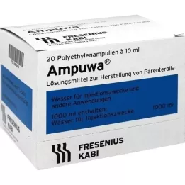 AMPUWA Enjeksiyon/infüzyon için plastik ampuller, 20X10 ml