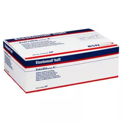 ELASTOMULL yapışkanlı 8 cmx20 m sabitleme bandajı, 6 adet