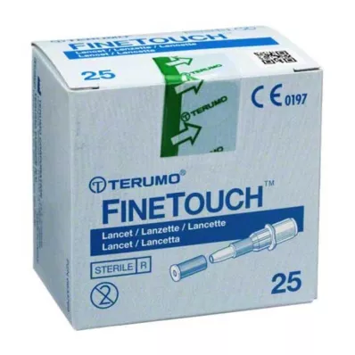 TERUMO FineTouch tek kullanımlık lansetler, 25 adet TERUMO FineTouch tek kullanımlık lansetler, 25 adet