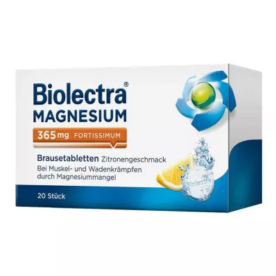 BIOLECTRA Magnezyum 365 mg fortissimum limon, 20 adet