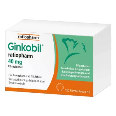GINKOBIL-ratiopharm 40 mg film kaplı tablet, 120 adet