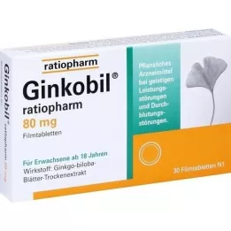 GINKOBIL-ratiopharm 80 mg film kaplı tablet, 30 adet