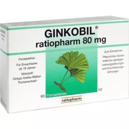 GINKOBIL-ratiopharm 80 mg film kaplı tablet, 60 adet