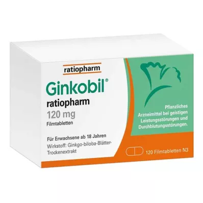 GINKOBIL-ratiopharm 120 mg film kaplı tablet, 120 adet GINKOBIL-ratiopharm 120 mg film kaplı tablet, 120 adet