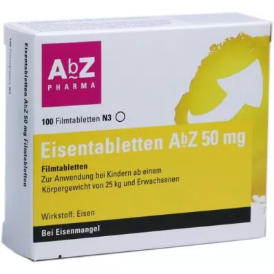 EISENTABLETTEN AbZ 50 mg film kaplı tablet, 100 adet