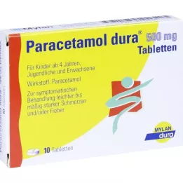 PARACETAMOL dura 500 mg tablet, 10 adet