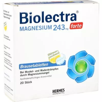 BIOLECTRA Magnezyum 243 mg forte limon tablet, 20 adet