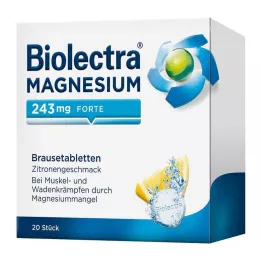 BIOLECTRA Magnezyum 243 mg forte limon tablet, 20 adet