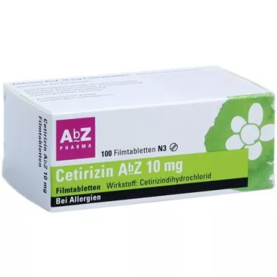 CETIRIZIN AbZ 10 mg film kaplı tablet, 100 adet