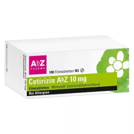 CETIRIZIN AbZ 10 mg film kaplı tablet, 100 adet