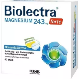 BIOLECTRA Magnezyum 243 mg forte limon tablet, 40 adet