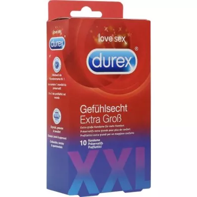 DUREX Hassas ekstra büyük prezervatifler, 10 adet