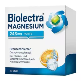 BIOLECTRA Magnezyum 243 mg forte Turuncu efervesan tablet, 20 adet