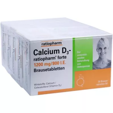 CALCIUM D3-ratiopharm forte efervesan tablet, 100 adet