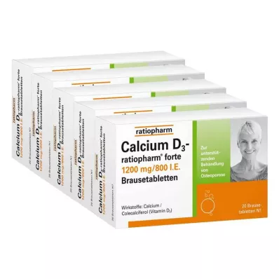 CALCIUM D3-ratiopharm forte efervesan tablet, 100 adet CALCIUM D3-ratiopharm forte efervesan tablet, 100 adet