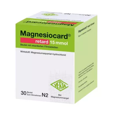 MAGNESIOCARD retard 15 mmol poşet w.ret.filmtabl., 30 adet MAGNESIOCARD retard 15 mmol poşet w.ret.filmtabl., 30 adet