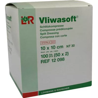 VLIWASOFT Yarık kompresler 10x10 cm steril 4 katlı, 50X2 adet VLIWASOFT Yarık kompresler 10x10 cm steril 4 katlı, 50X2 adet