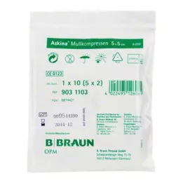ASKINA Gazlı bez kompres 5x5 cm steril, 5X2 adet