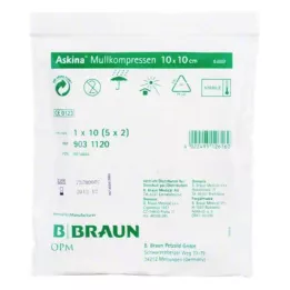 ASKINA Gazlı bez kompres 10x10 cm steril, 5X2 adet