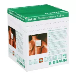 ASKINA Gazlı bez kompres 5x5 cm steril 8 katlı, 25X2 adet