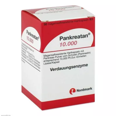Pankreatan 10.000 mide-dirençli kapsül, 50 adet