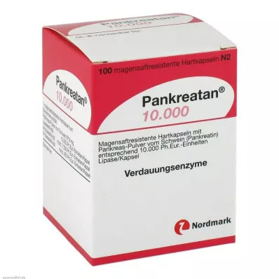 PANKREATAN 10.000 gastro-dirençli sert kapsül, 100 adet