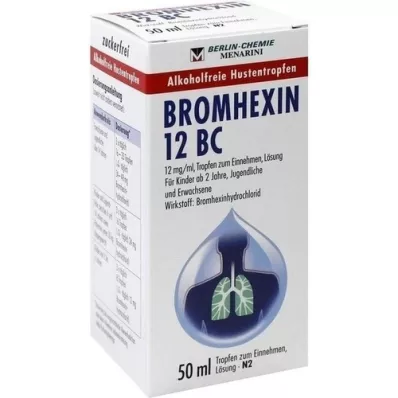 BROMHEXIN 12 BC Ağızdan damla, 50 ml