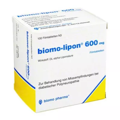 BIOMO-lipon 600 mg film kaplı tablet, 100 adet BIOMO-lipon 600 mg film kaplı tablet, 100 adet