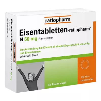 EISENTABLETTEN-ratiopharm N 50 mg film kaplı tablet, 100 adet EISENTABLETTEN-ratiopharm N 50 mg film kaplı tablet, 100 adet