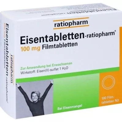 EISENTABLETTEN-ratiopharm 100 mg film kaplı tablet, 100 adet