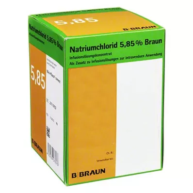 Sodyum klorür %5,85 Braun infüzyon solüsyonu konsantresi, 20x100 ml