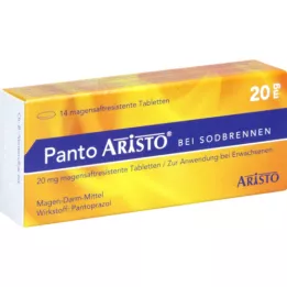 PANTO Mide yanması için Aristo 20 mg enterik kaplı tablet, 14 adet