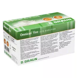 OMNICAN ince Kalem Kanülü 31 G 0,25x8 mm, 100 adet