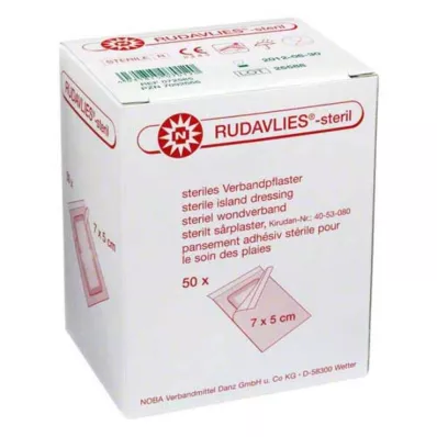 RUDAVLIES-5x7 cm steril bandaj flasterleri, 50 adet